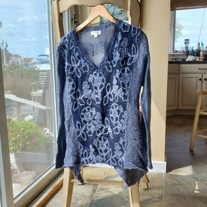 Woven Embroidered Sweater